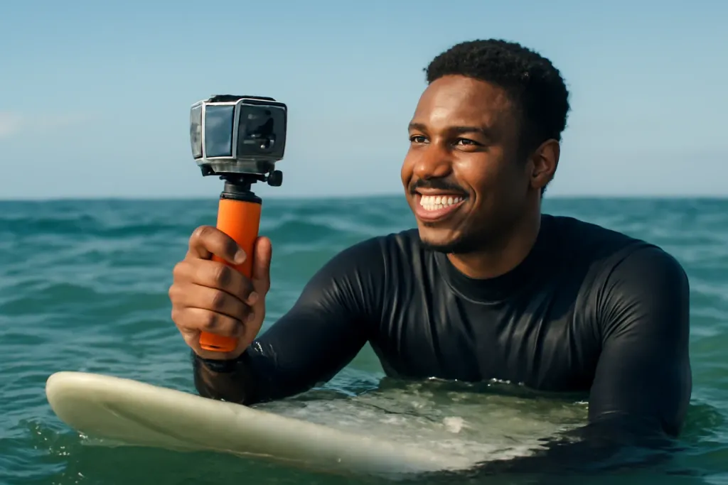 Photo illustrating housing weight floating grip buoyancy