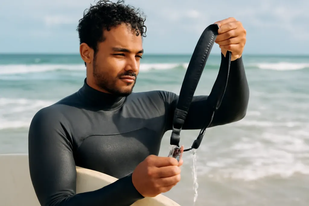 Photo illustrating rinse strap hardware saltwater